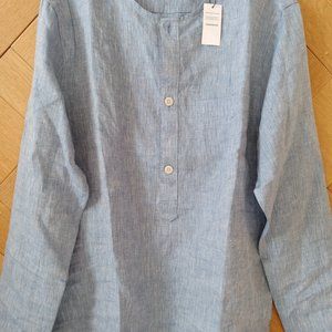 Todd Snyder Baird McNutt 100% Irish Linen Blue Tunic New Small